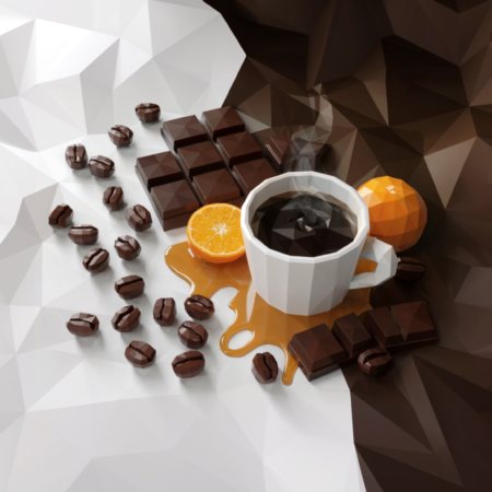 Medium Roast coffee beans chocolate Orange