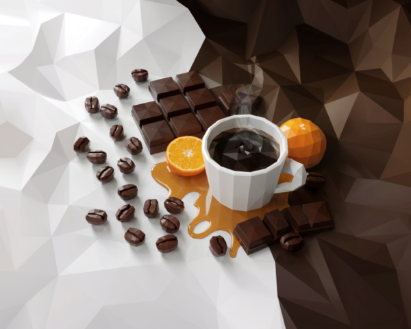 Medium Roast coffee beans chocolate Orange