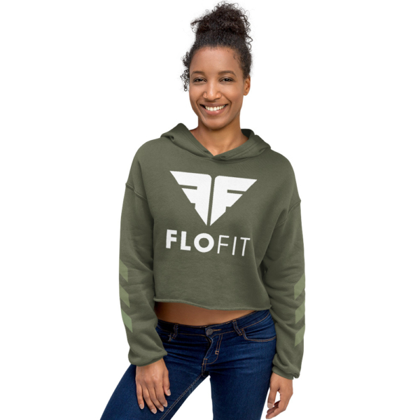 FloFit™ Army - Crop Hoodie - Image 4