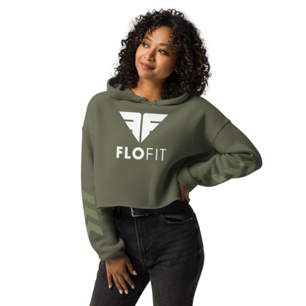 FloFit™ Army - Crop Hoodie - Image 5